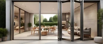 Accordion glass doors, MI Windows and Doors