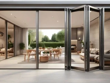 Accordion glass doors, MI Windows and Doors