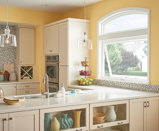 yellow, awning windows, kitchen, MI Windows and Doors