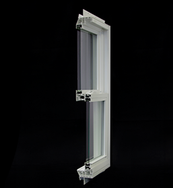 A cutaway of the V2000 Model 3500 single hung