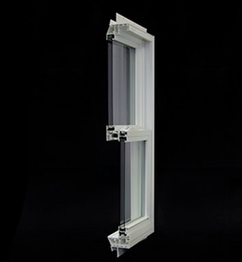 A cutaway of the V2000 Model 3500 single hung